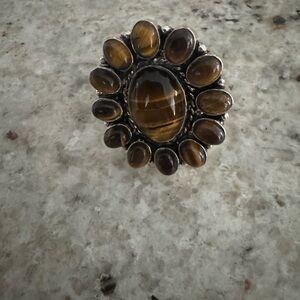Vintage Brown Gemstone Ring